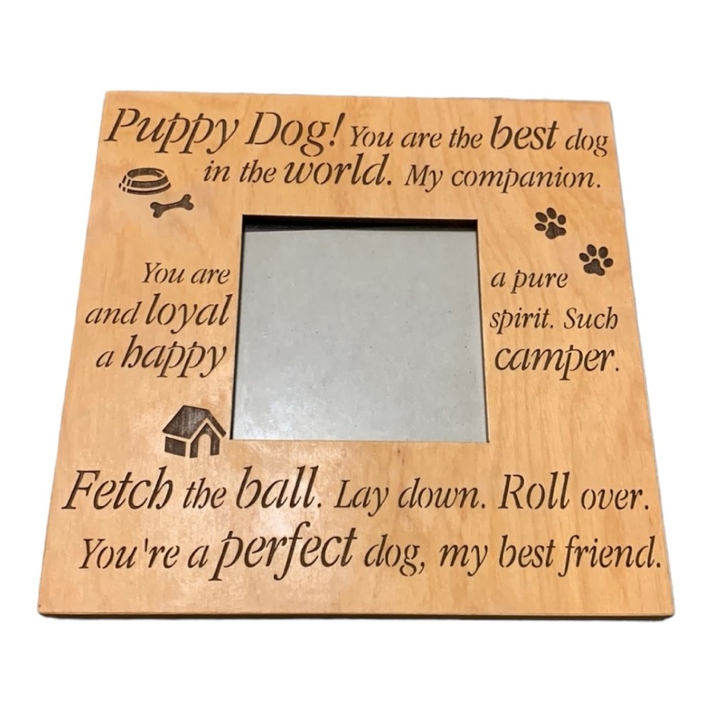 🎉HP🎉 Puppy Dog pet wooden square frame - Picture 2 of 3